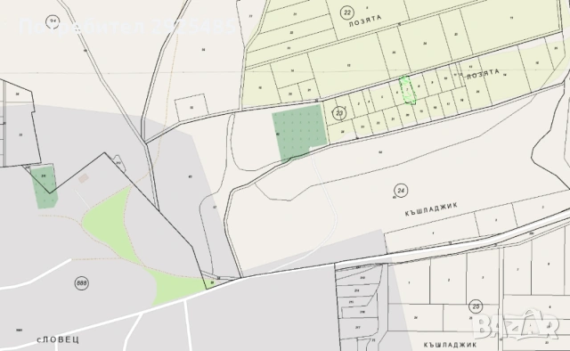 Нива 0.75 дка с.Ловец, общ. Върбица - до яз. Тича