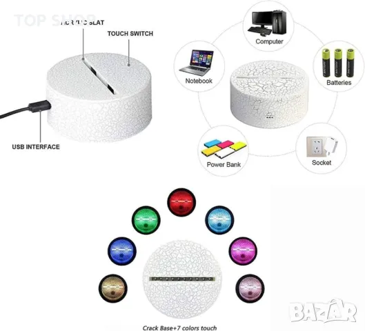 3D аниме лампа с Shen- мулти цветове, снимка 2 - Статуетки - 48507730