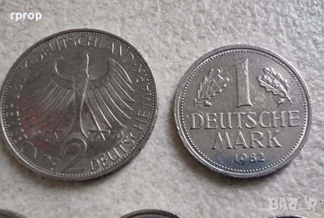 Монети . Германия.  1 , 2  дойче марки и  3 бройки по 50 пфенига., снимка 3 - Нумизматика и бонистика - 38325471