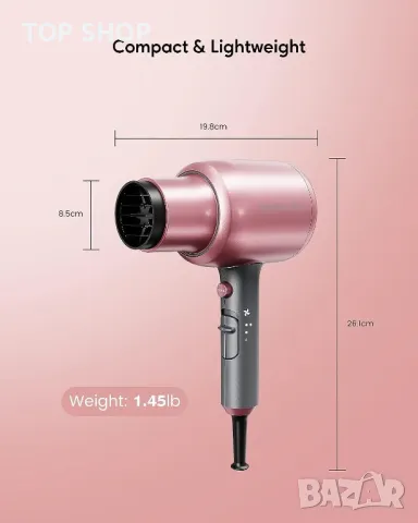 Мощен йонен сешоар stylocks 2200W йонен сешоарс дифузер и концентратор, снимка 5 - Сешоари - 48504748