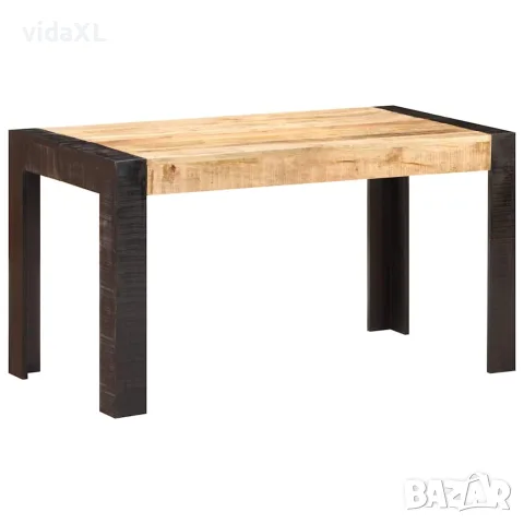 vidaXL Трапезна маса, 140x70x76 cм, грубо мангово дърво масив, снимка 8 - Маси - 56146612