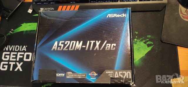 дънна платка ASRock A520M AM4 ITX, снимка 3 - Дънни платки - 53303949