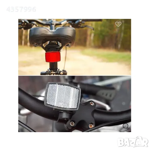  Светлоотразители за велосипеди, Червен с монтажна основа , снимка 2 - Аксесоари за велосипеди - 49176787