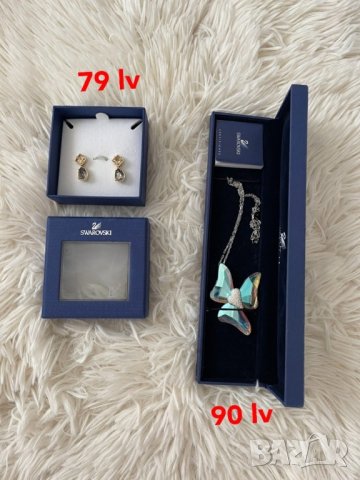 огърлица обеци химикалите Сваровски Swarovski, снимка 3 - Бижутерийни комплекти - 38083661