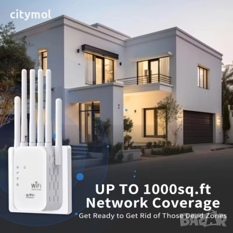 Repeater, усилвател/повторител на WIFi сигнал с 6 антени до 300Mbps, снимка 4 - Рутери - 51826862