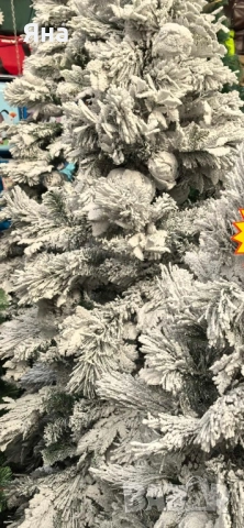 Луксозна Коледна 3D заснежена елха със заснежени клони и шишарки, в различни размери , снимка 3 - Декорация за дома - 52529038