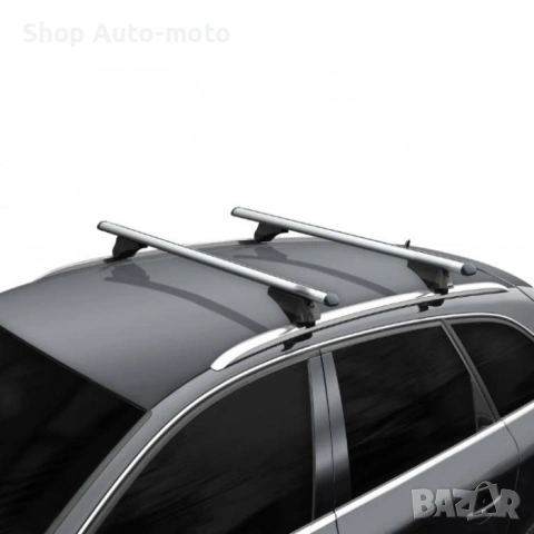 Алуминиеви греди за багажник Automat-Flush Rails, с ключалки, 120см, 90кг, хром, снимка 6 - Аксесоари и консумативи - 53205320