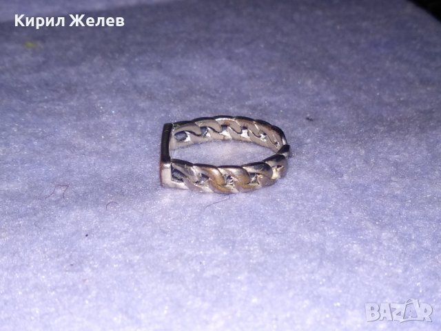 SAINT LAURENT PARIS Марков ПОСРЕБРЕН с ПЕЧАТ S925 БУТИКОВ АРТ ПРЪСТЕН от БЛАГОРОДНА СТОМАНА 34402, снимка 12 - Пръстени - 39547098