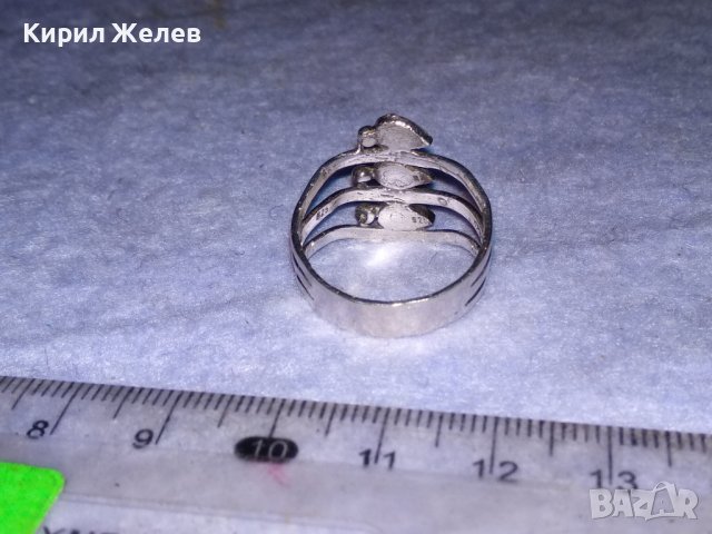 АЖУРЕН ЕМАЙЛИРАН ФЕШЪН СРЕБЪРЕН ПРЪСТЕН СРЕБРО 925 ДИЗАЙНЕРСКО АРТ БИЖУ 38436, снимка 5 - Пръстени - 41388974