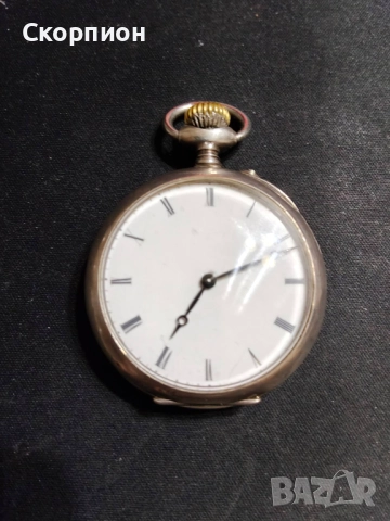 Швейцарски СРЕБЪРЕН джобен часовник 1905г.  - 10 РУБИНА ПРОМОЦИЯ, снимка 15 - Джобни - 48361829