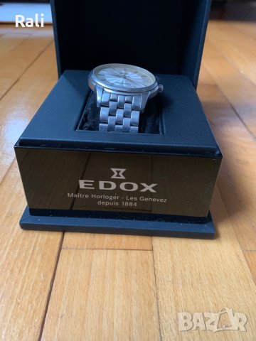 Часовник Edox с кутия, снимка 7 - Мъжки - 30093916
