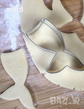 Опашка русалка метална форма резец тесто сладки бисквитки, снимка 1 - Форми - 32981516