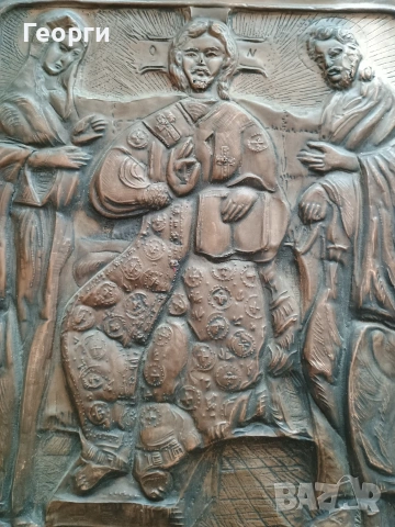 Авторска медна икона, снимка 7 - Антикварни и старинни предмети - 53255704