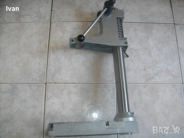 Нова Голяма Немска Стойка За Бормашина-ф43мм/550мм/6,5 кг-PIRANHA-Масивна-Ход 80мм-Прецизна През 1мм, снимка 16 - Бормашини - 41453875