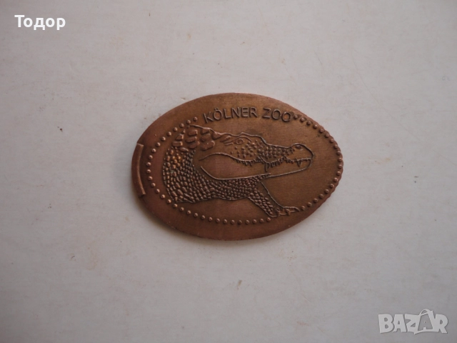 Елипсовидна монета знак Kolner  Zoo, снимка 4 - Нумизматика и бонистика - 52670747