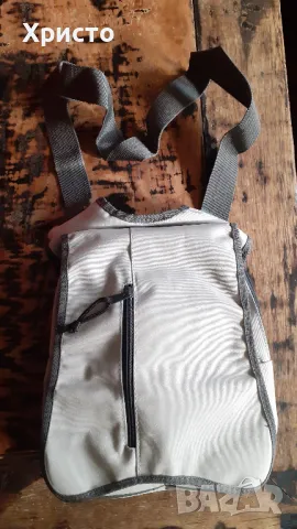 чанта за рамо с дълга дръжка полиестер, сиво-черна от Холандия