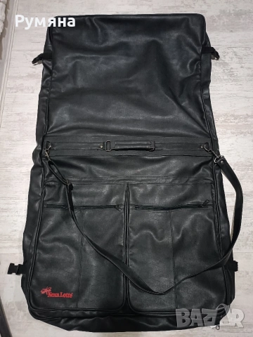 Кожен,голям калъф за дрехи., снимка 9 - Куфари - 53774180