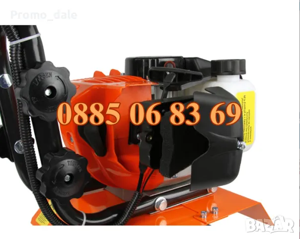 Бензинова мотофреза 74 куб, бензинов мотокултиватор, снимка 7 - Градинска техника - 49537352