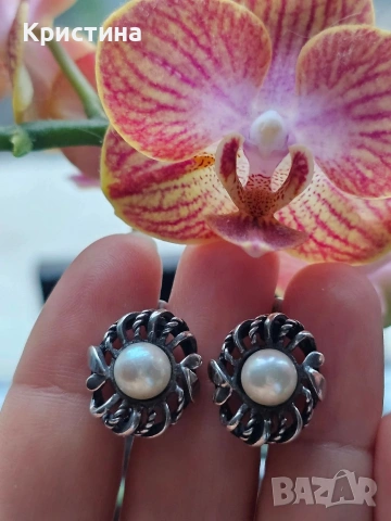 Руски (СССР) сребърни обеци