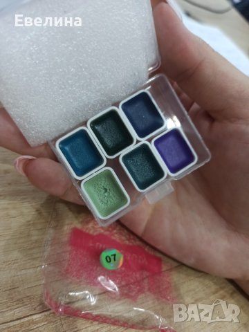 Комплект акварелни бои за маникюр нокти - нови, снимка 4 - Продукти за маникюр - 41590849