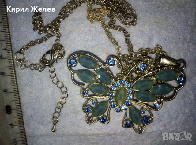 ШИКОЗНА ВИНТИДЖ АРТ БРОШКА - МЕДАЛЬОН ПЕПЕРУДА с ИСКРЯЩИ ФАСЕТИРАНИ КРИСТАЛИ 38889, снимка 9 - Колиета, медальони, синджири - 42117528