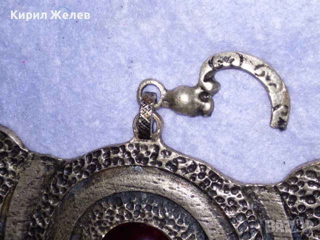ЕЛЕМЕНТИ от ЕТНОГРАФСКИ СТИЛ НАКИТ ЛАКИРАН ПОСРЕБРЕН БРОНЗ и ЧЕРВЕН КАТАЛИН 34305, снимка 10 - Бижутерийни комплекти - 41761877