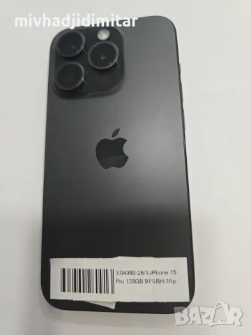 ***ПЕРФЕКТЕН*** iPhone 15 Pro 128GB- 91%BH, снимка 2 - Apple iPhone - 55897334