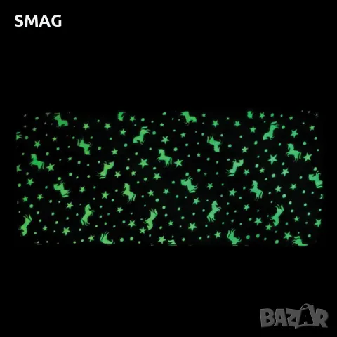 Декоративна постелка килим Rainbow с фосфоресциращи еднорози 140x60cm S_1237302, снимка 2 - Килими - 47762127