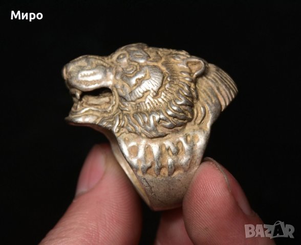 ПРЪСТЕН С ГЛАВА НА ТИГЪР , снимка 4 - Антикварни и старинни предмети - 42661314