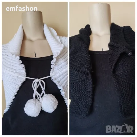 Дамско болеро черно, бяло