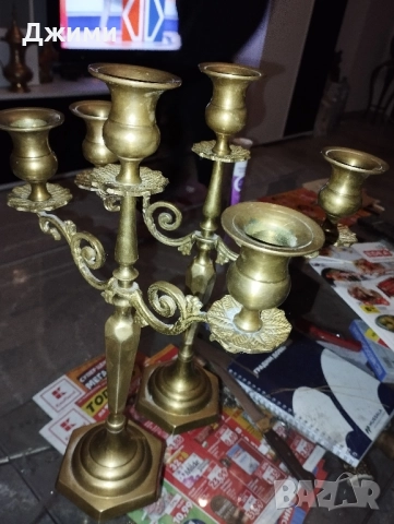 различни баварски бронзови свещници, снимка 15 - Антикварни и старинни предмети - 39305702