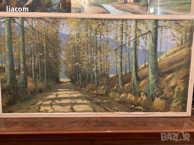 ЛУИС ГАРО (LOUIS GAROT) Белгия МНОГО голяма, УНИКАЛНА, снимка 5 - Картини - 36001964