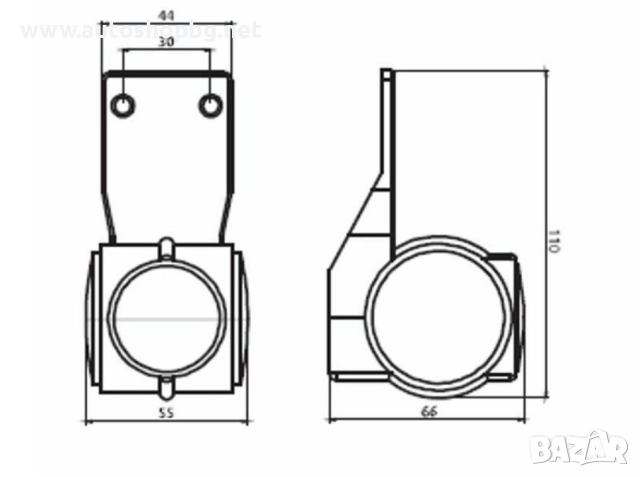 Комплект от 2бр LED Лед висящи габарити светлини тип рогче за камион ремарке тир бус 12V-24V, снимка 2 - Аксесоари и консумативи - 51634618