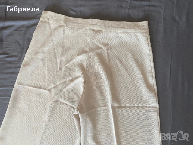 Елегантен панталон с широк крачол, снимка 3 - Панталони - 51640749