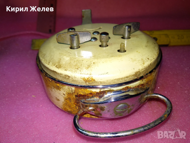 Стар РЯДЪК РЕТРО КОЛЕКЦИОНЕРСКИ МЕХАНИЧЕН БУДИЛНИК КИТАЙ РАНЕН СОЦ ФУНКЦИОНИРАЩ 40770, снимка 12 - Антикварни и старинни предмети - 44549203