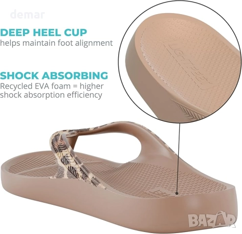 LightFeet Дамски джапанки с поддръжка на свода на краката, снимка 4 - Джапанки - 51733898