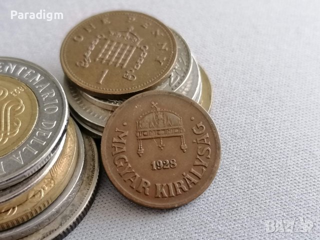 Монета - Унгария - 2 филера | 1928г., снимка 2 - Нумизматика и бонистика - 41099546