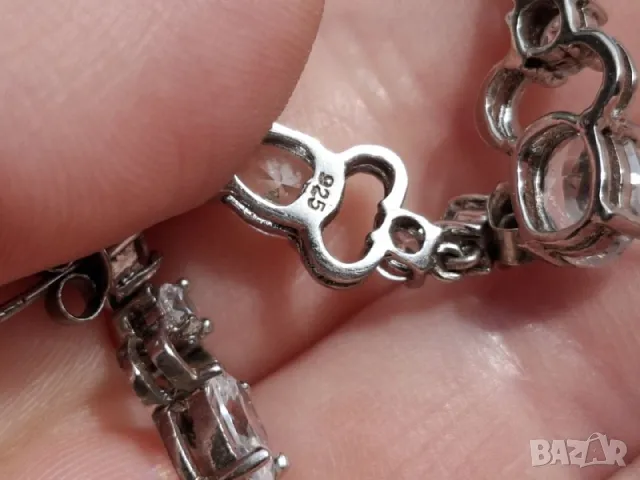 Красив сребърен комплект от сребро 925 с циркони подходящ за балове 2025 или ежедневието , снимка 11 - Бижутерийни комплекти - 50287043