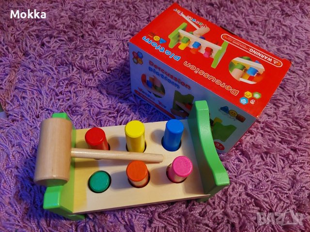 Дървена игра с чукче 3+, снимка 5 - Игри и пъзели - 44366077