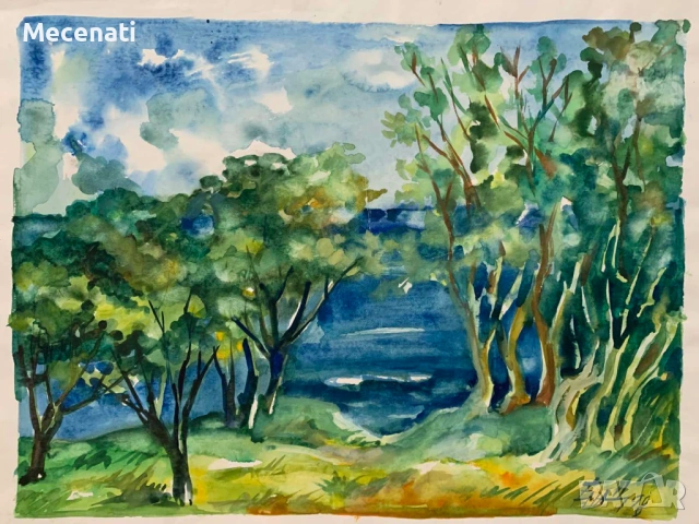 ЕМА ЦОНЕВА акварел/ пейзаж, снимка 3 - Картини - 53112819