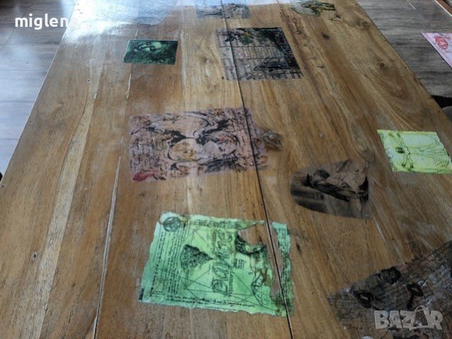 ПРОДАВАМ МАСИВНА МАСА ОТ ЕКЗОТИЧНО ТИКОВО ДЪРВО , снимка 5 - Маси - 38731641