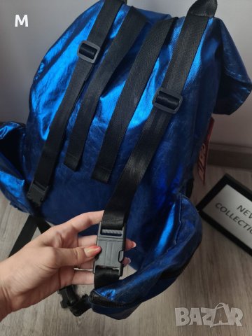 НОВА колекция спортна чанта в цвят СИН ХАМЕЛЕОН на Q DESIGN LAB. Тип- мешка, снимка 6 - Раници - 41267852
