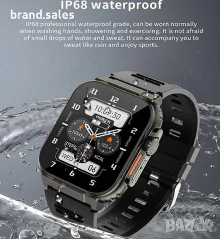 Нов смарт часовник със супер мощна батерия от 600mAh,запис на разговори,кръвно налягане,водоустойчив, снимка 6 - Смарт часовници - 41222661