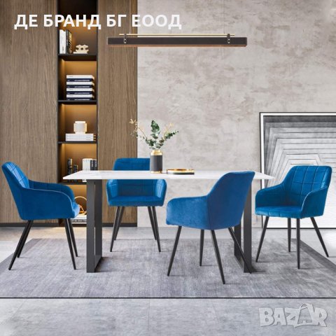 Висококачествени трапезни столове тип кресло C-UDC066BU, снимка 4 - Столове - 33774315