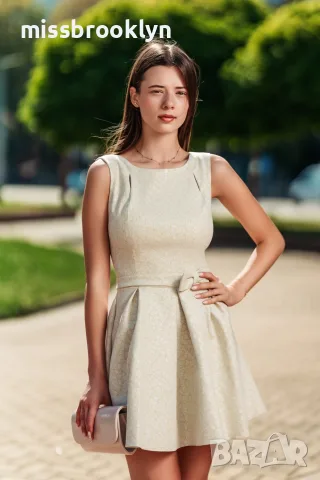 Дамска жакардова рокля пачка арт.1361, снимка 2 - Рокли - 55822195