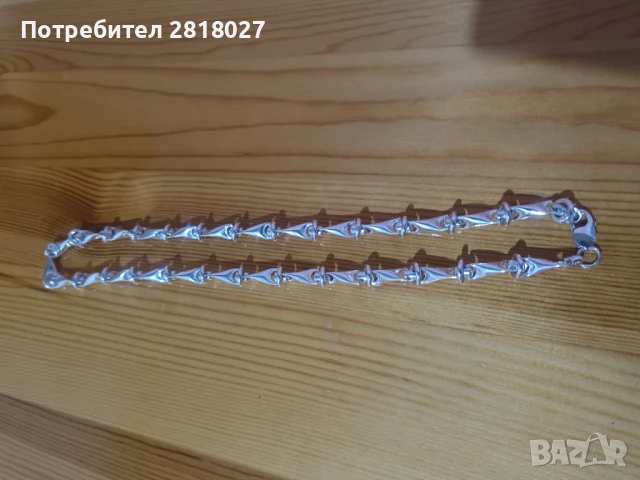 Сребърен ланец - синджир, снимка 11 - Колиета, медальони, синджири - 50704122