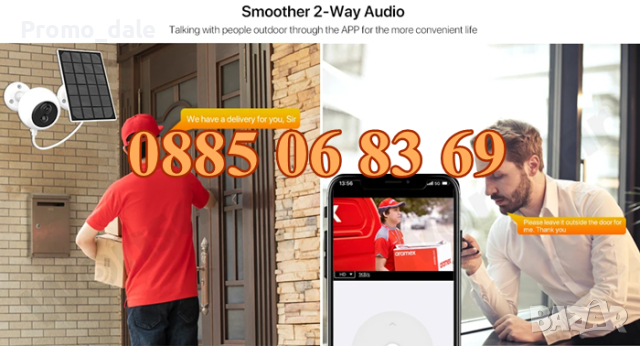 Соларна камера-компактна с 3MP UHD iCsee, снимка 4 - IP камери - 44583529