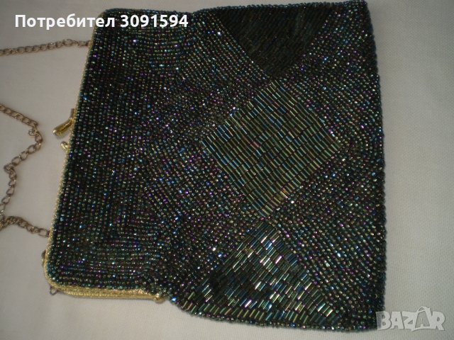 Ретро Дамска чанта портмоне стъклена мъниста хемелеон , снимка 3 - Други ценни предмети - 41701242