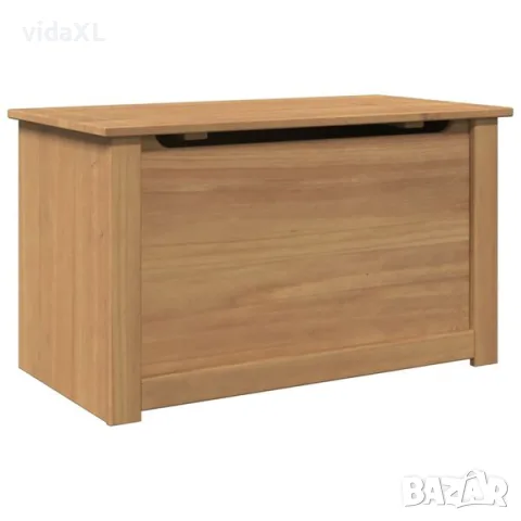 vidaXL Ракла за съхранение с капак PANAMA 79x42x46 см бор масив（SKU: 4016387）