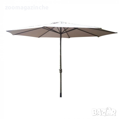 Градински алуминиев чадър с механизъм таупе / 350см